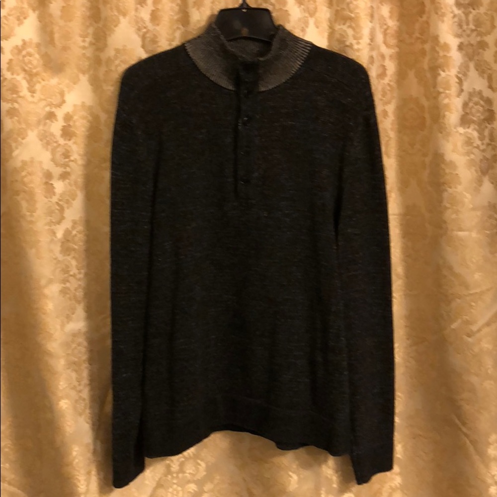 Half-Button Mock-Neck Theory Sweater - Picture 2 of 3